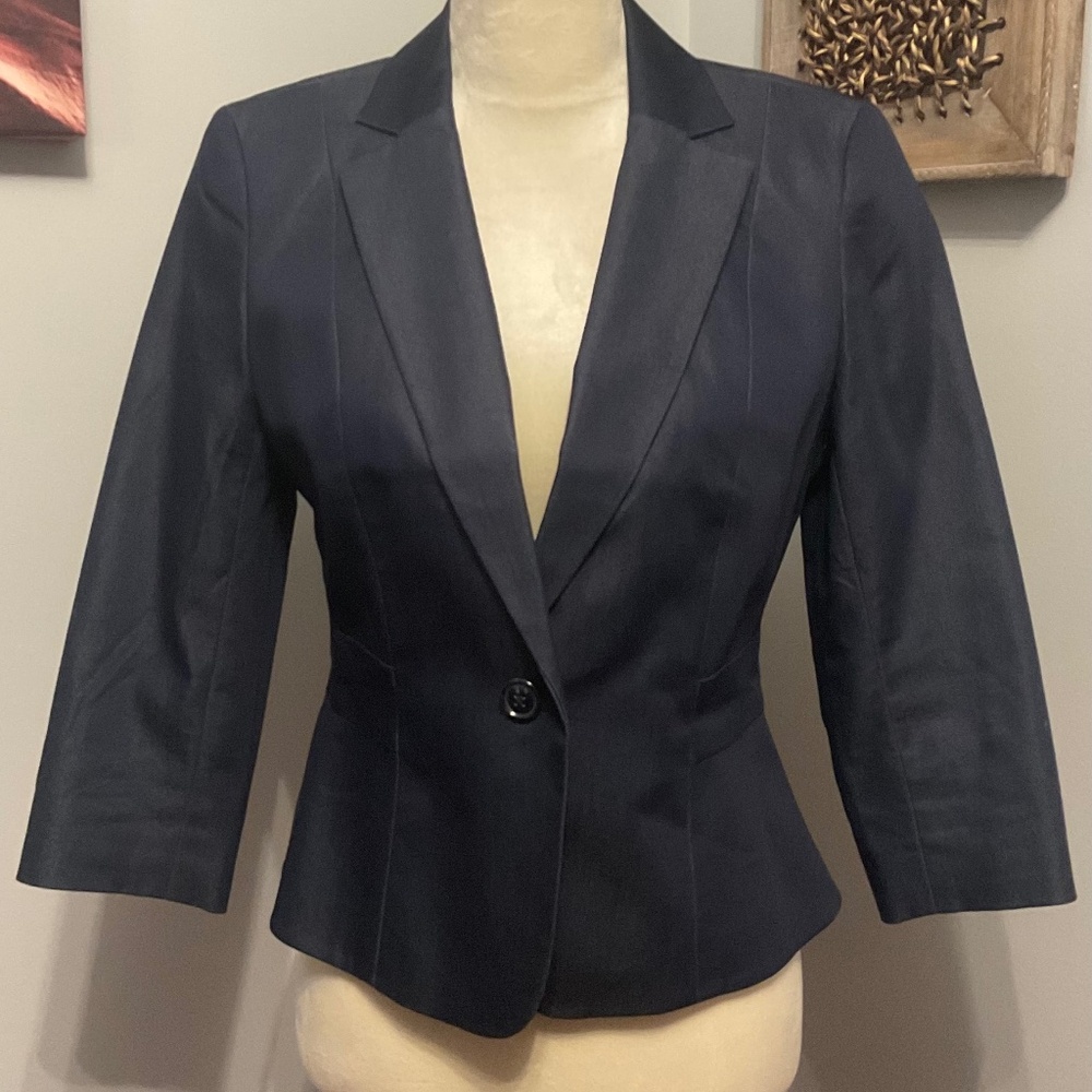 Ann Taylor One-Button Navy